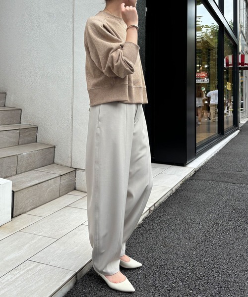 COLLAGE GALLARDAGALANTE（コラージュガリャルダガランテ）の「クロップドラメ裏毛スウェット/WEB限定（Tシャツ/カットソー・レディース・ゴールド/シルバー・FREE）」の5枚目の写真