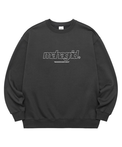 MAHAGRID（マハグリッド）の「『mahagrid/マハグリッド』THIRD LOGO CREWNECK/サードロゴクルーネックスウェットシャツ（スウェット・レディース・グレー/チャコールグレー/アイボリー/ブラック・S/M/L/XL）」の12枚目の写真