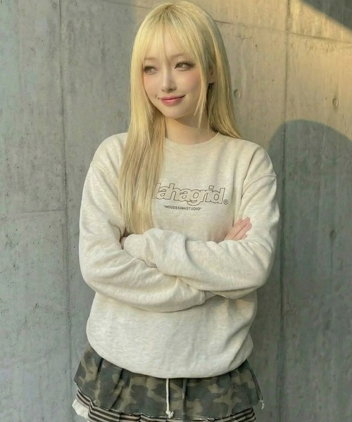 MAHAGRID（マハグリッド）の「『mahagrid/マハグリッド』THIRD LOGO CREWNECK/サードロゴクルーネックスウェットシャツ（スウェット・レディース・グレー/チャコールグレー/アイボリー/ブラック・S/M/L/XL）」の22枚目の写真