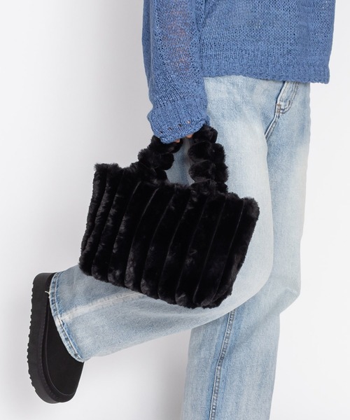ふわもこ☆Everything Faux Fur Medium Tote トート♪ 688326000-summer-rose-faux-fur