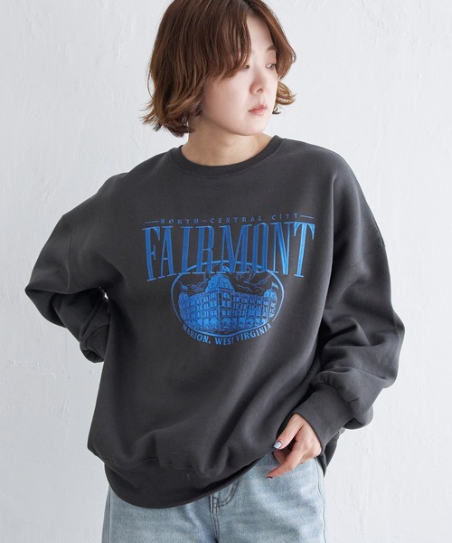 notch.（ノッチ）の「裏起毛ロゴ刺繍BIGプルオーバー（スウェット・レディース・バーガンディー/ダークネイビー/チャコール/グレー・M）」の4枚目の写真