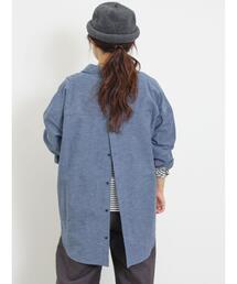 Samansa Mos2 | 後ろ釦スキッパーチュニック(シャツ/ブラウス)