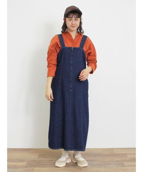 Samansa Mos2(サマンサ モスモス)の「後ろ釦スキッパーチュニック(シャツ/ブラウス・レディース・ブルー/グリーン/ベージュ/ブラック/オレンジ・F)」の18枚目の写真