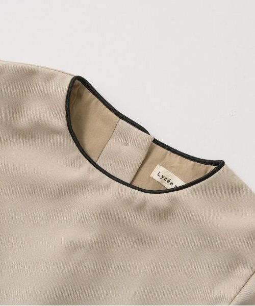 Lycee mine（リセマイン）の「【オケージョン】外せる衿付きワンピース（シャツワンピース・キッズ・ブラック/ライトベージュ/グレー・130cm/120cm/110cm/100cm）」の9枚目の写真