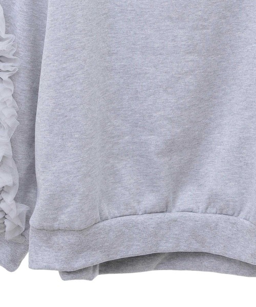 31 Sons de mode（トランテアン　ソン　ドゥ　モード）の「フリルチュールラインスウェット（スウェット・レディース・チャコールグレー/グレー・フリー）」の6枚目の写真