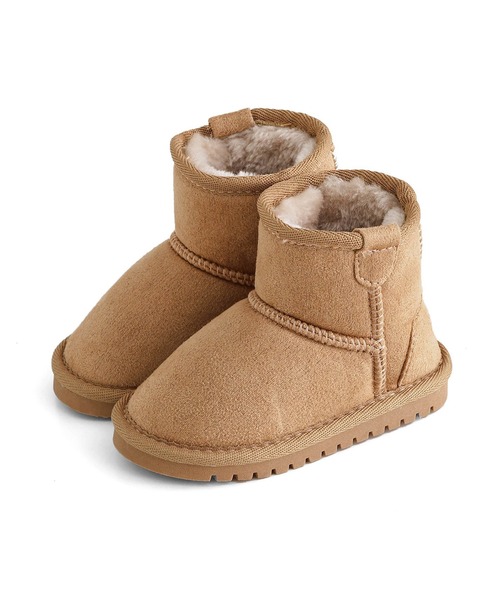 F.O.KIDS(エフオーキッズ)の「F.O.KIDS/エフオーキッズ ボアブーツ(ブーツ・キッズ・ブラック/ベージュ・20/19/21)」の2枚目の写真