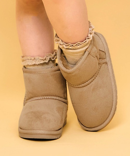 F.O.KIDS(エフオーキッズ)の「F.O.KIDS/エフオーキッズ ボアブーツ(ブーツ・キッズ・ブラック/ベージュ・20/19/21)」の5枚目の写真