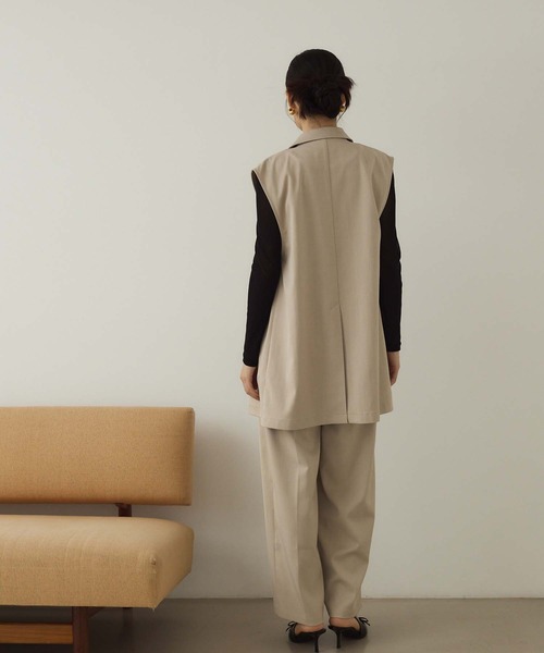 Edit Sheen(エディットシーン)の「タックトラウザーパンツ(その他パンツ・レディース・アイボリー/チャコールグレー・M/S)」の9枚目の写真