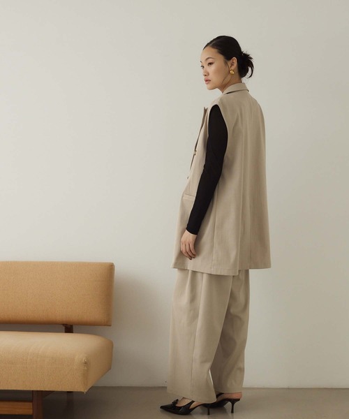 Edit Sheen(エディットシーン)の「タックトラウザーパンツ(その他パンツ・レディース・アイボリー/チャコールグレー・M/S)」の10枚目の写真