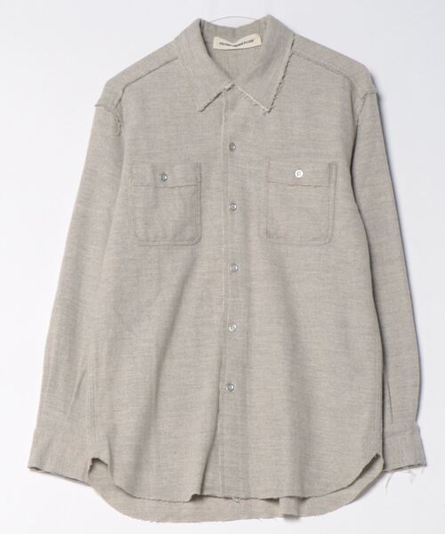 L.H.P(エルエイチピー)の「VOLTAGE CONTROL FILTER/ヴォルテージコントロールフィルター/Cutoff Wool Shirt(シャツ/ブラウス・レディース・ホワイト・S)」の1枚目の写真