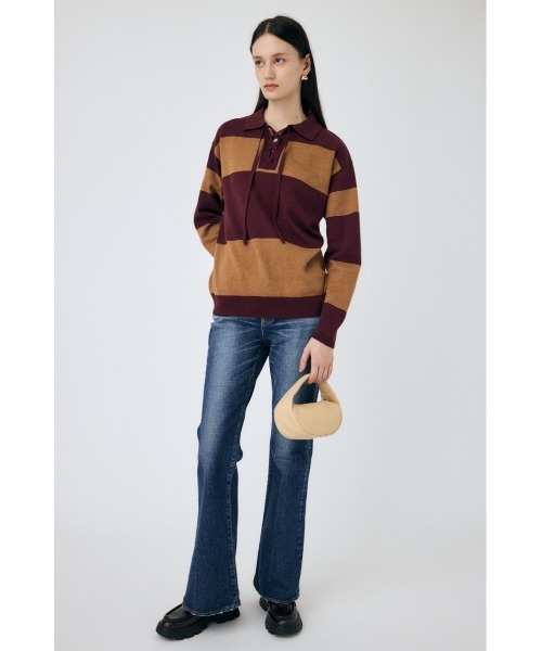 MOUSSY（マウジー）の「RUGGER KNIT トップス（ニット/セーター