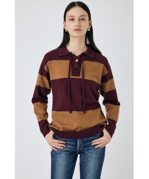 MOUSSY（マウジー）の「RUGGER KNIT トップス（ニット/セーター