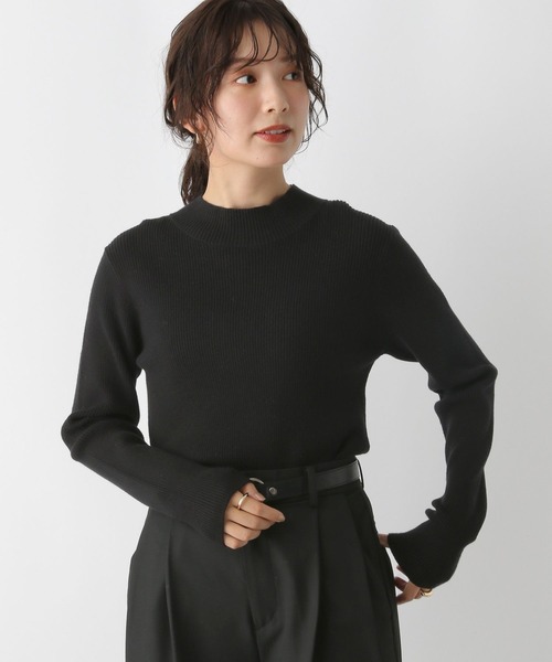 LEPSIM(レプシィム)の「12ゲージハイネックリブプルオーバー 133265(ニット/セーター・レディース・オレンジ/チャコールグレー/ホワイト×ブラック/ブラック/アイボリー・FREE)」の10枚目の写真