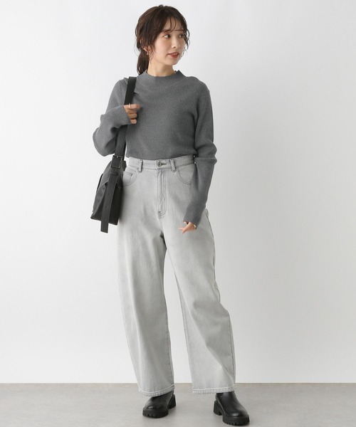 LEPSIM(レプシィム)の「12ゲージハイネックリブプルオーバー 133265(ニット/セーター・レディース・オレンジ/チャコールグレー/ホワイト×ブラック/ブラック/アイボリー・FREE)」の22枚目の写真