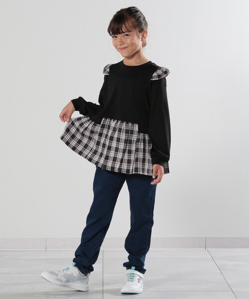 SHOO・LA・RUE（シューラルー）の「◆【洗える/110-140cm/男女兼用】ストレッチストレートパンツ（その他パンツ・キッズ・カーキ/サックスブルー/ブルー系その他7/ベージュ/ピンク・14/12/13/11）」の10枚目の写真
