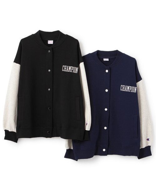 LOVETOXIC（ラブトキシック）の「【Champion】【綿100％】裏起毛スタジャン（スタジャン・キッズ・ネイビー/ブラック・L/M/S）」の10枚目の写真