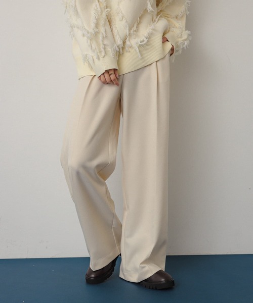 SENSE OF PLACE by URBAN RESEARCH(センスオブプレイスバイアーバンリサーチ)の「ストレートスラックスパンツ(その他パンツ・レディース・チャコールグレー/アイボリー/ブラウン/パープル・X-SMALL/SMALL/LARGE/MEDIUM/TALL)」の21枚目の写真