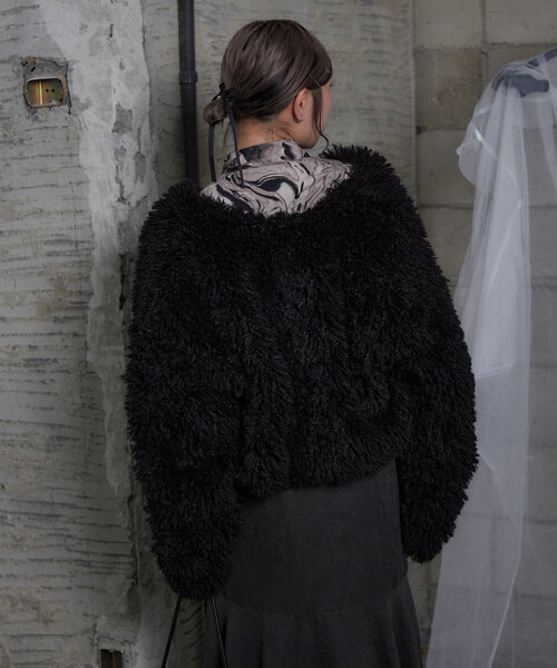 Mavie..7（メヴィセットゥ）の「【Mavie..7】エコファーコート（その他アウター・レディース・ブラック・FREE）」の11枚目の写真