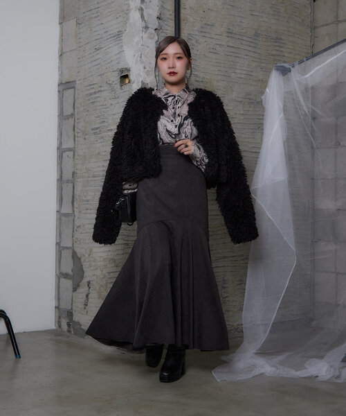 Mavie..7（メヴィセットゥ）の「【Mavie..7】エコファーコート（その他アウター・レディース・ブラック・FREE）」の15枚目の写真