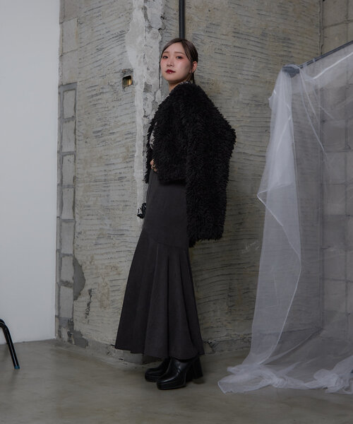 Mavie..7（メヴィセットゥ）の「【Mavie..7】エコファーコート（その他アウター・レディース・ブラック・FREE）」の16枚目の写真