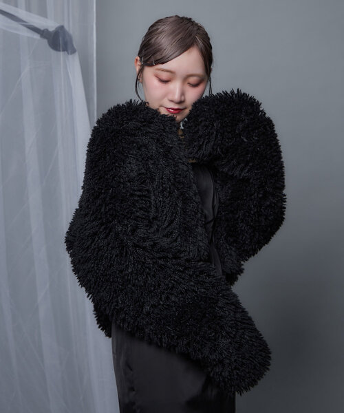 Mavie..7（メヴィセットゥ）の「【Mavie..7】エコファーコート（その他アウター・レディース・ブラック・FREE）」の18枚目の写真