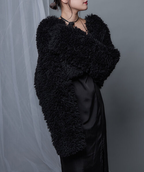 Mavie..7（メヴィセットゥ）の「【Mavie..7】エコファーコート（その他アウター・レディース・ブラック・FREE）」の20枚目の写真