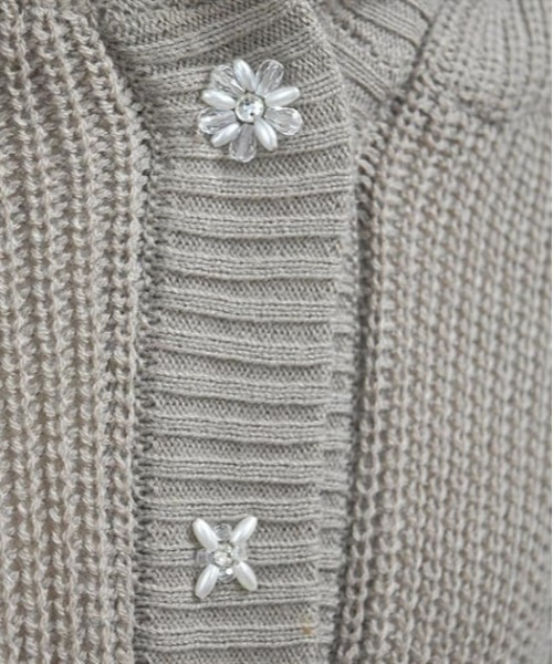 axes femme（アクシーズファム）の「裏ボアニットコーディガン（その他アウター・レディース・キナリ/ブラック/モカ・FREE）」の6枚目の写真