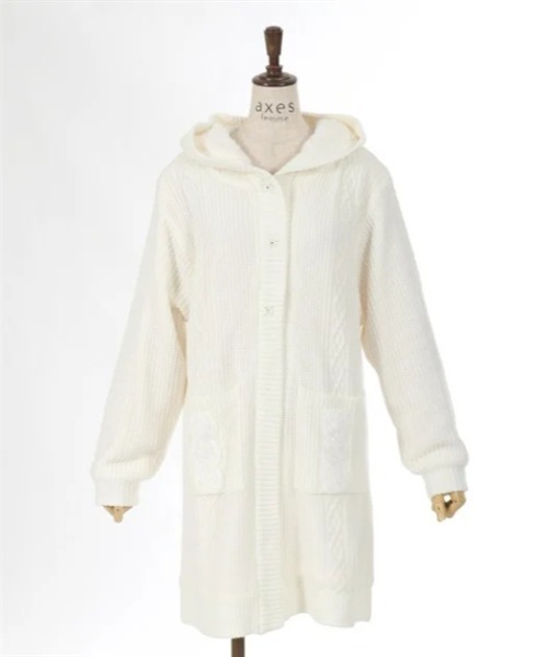 axes femme（アクシーズファム）の「裏ボアニットコーディガン（その他アウター・レディース・キナリ/ブラック/モカ・FREE）」の17枚目の写真