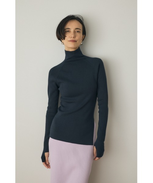 M_(エムアンダーバー)の「タートルネックニット オーガニックコットン×再生繊維混(ニット/セーター・レディース・ネイビー/アイボリー/ブラック・FREE)」の10枚目の写真