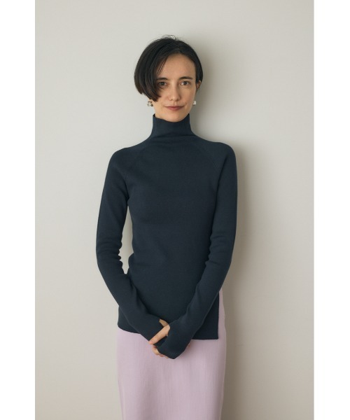 M_(エムアンダーバー)の「タートルネックニット オーガニックコットン×再生繊維混(ニット/セーター・レディース・ネイビー/アイボリー/ブラック・FREE)」の11枚目の写真