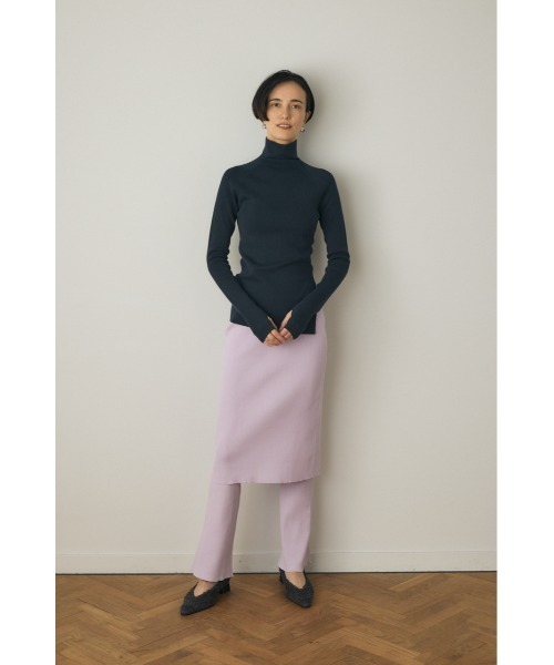 M_(エムアンダーバー)の「タートルネックニット オーガニックコットン×再生繊維混(ニット/セーター・レディース・ネイビー/アイボリー/ブラック・FREE)」の13枚目の写真