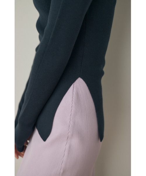 M_(エムアンダーバー)の「タートルネックニット オーガニックコットン×再生繊維混(ニット/セーター・レディース・ネイビー/アイボリー/ブラック・FREE)」の18枚目の写真