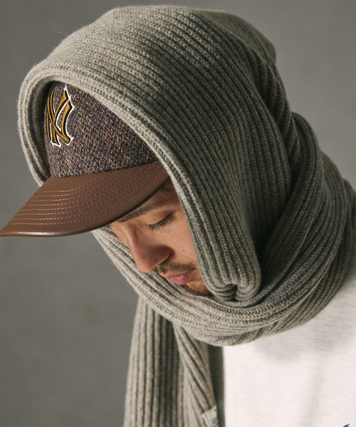 JOURNAL STANDARD relume（ジャーナルスタンダード　レリューム）の「HAMILTON WOOL マフラー（マフラー・メンズ・ブラック/グレー/ウッド/パープル・FREE）」の3枚目の写真