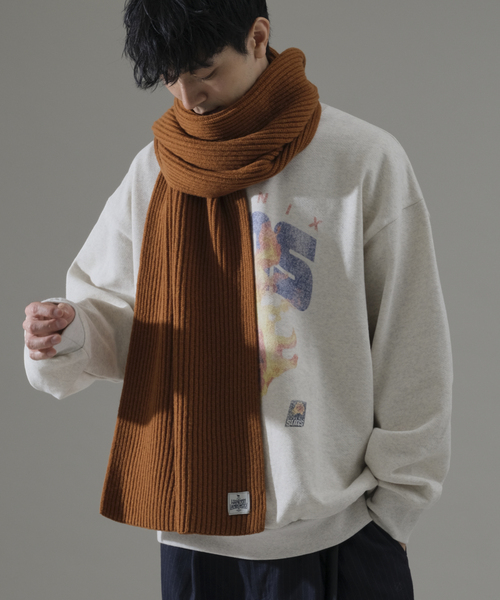 JOURNAL STANDARD relume（ジャーナルスタンダード　レリューム）の「HAMILTON WOOL マフラー（マフラー・メンズ・ブラック/グレー/ウッド/パープル・FREE）」の8枚目の写真