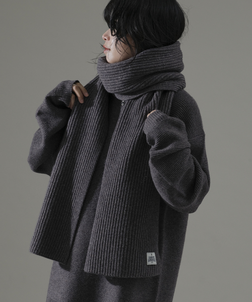 JOURNAL STANDARD relume（ジャーナルスタンダード　レリューム）の「HAMILTON WOOL マフラー（マフラー・メンズ・ブラック/グレー/ウッド/パープル・FREE）」の9枚目の写真