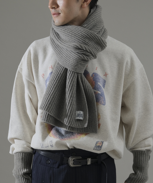 JOURNAL STANDARD relume（ジャーナルスタンダード　レリューム）の「HAMILTON WOOL マフラー（マフラー・メンズ・ブラック/グレー/ウッド/パープル・FREE）」の16枚目の写真