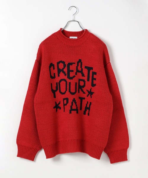 PBLIM（ページボーイリム）の「PBLIM/ハンドフウロゴニット（ニット/セーター・レディース・レッド/ネイビー/アイボリー・FREE）」の16枚目の写真