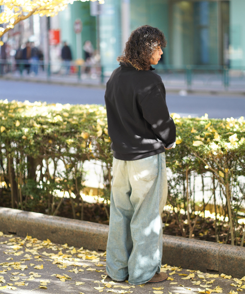 Carhartt WIP(カーハートダブリューアイピー)の「CARHARTT WIP / カーハート ダブリューアイピー HALF ZIP AMERICAN SCRIPT SWEAT(スウェット・メンズ・グリーン/グレー/ブラック・LARGE/MEDIUM)」の6枚目の写真