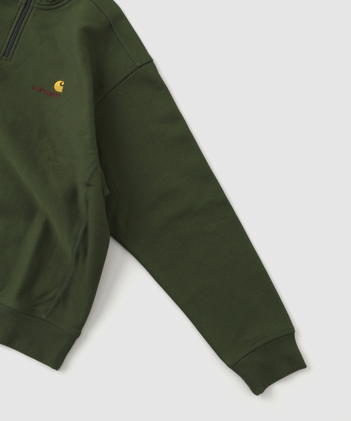 Carhartt WIP(カーハートダブリューアイピー)の「CARHARTT WIP / カーハート ダブリューアイピー HALF ZIP AMERICAN SCRIPT SWEAT(スウェット・メンズ・グリーン/グレー/ブラック・LARGE/MEDIUM)」の17枚目の写真