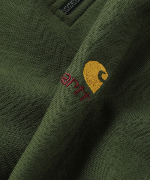 Carhartt WIP(カーハートダブリューアイピー)の「CARHARTT WIP / カーハート ダブリューアイピー HALF ZIP AMERICAN SCRIPT SWEAT(スウェット・メンズ・グリーン/グレー/ブラック・LARGE/MEDIUM)」の20枚目の写真