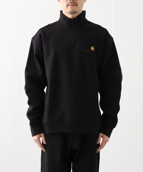 Carhartt WIP(カーハートダブリューアイピー)の「CARHARTT WIP / カーハート ダブリューアイピー HALF ZIP AMERICAN SCRIPT SWEAT(スウェット・メンズ・グリーン/グレー/ブラック・LARGE/MEDIUM)」の21枚目の写真