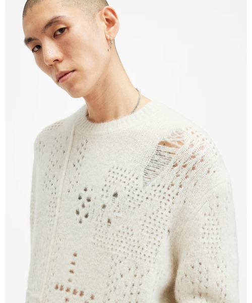 HADWIN Distressed Crew Neck Jumper — джемпер HADWIN с потертостями, круглый вырез