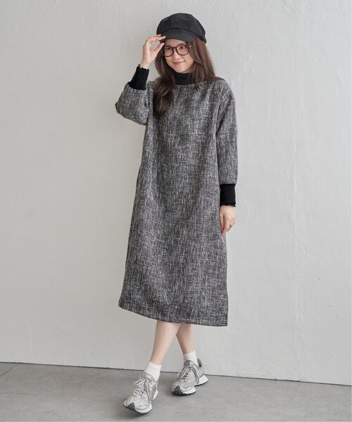 LBC(エルビーシー)の「ツイーディリブサックワンピース(ワンピース・レディース・カーキブラウン/ブラック・M)」の21枚目の写真
