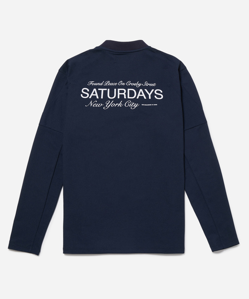 Saturdays Golf(サタデーズゴルフ)の「Deformation Mock Shirt L/S(ポロシャツ・メンズ・ネイビー/ホワイト・M/L/S/XL)」の13枚目の写真