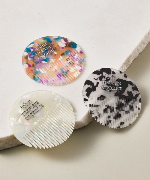 john ｍasters organics（ジョンマスターオーガニック）の「ラウンドミニコーム soil（ヘアブラシ・レディース・ブラック×ホワイト・FREE）」の2枚目の写真
