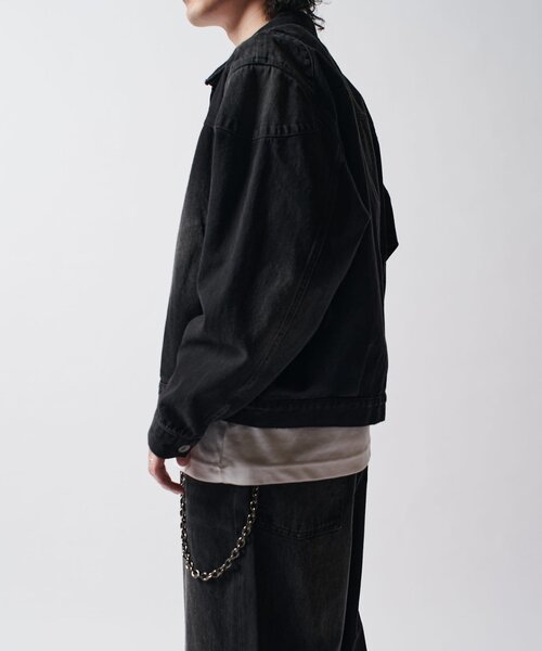 Lui's（ルイス）の「デニムZIPショートブルゾン（ブルゾン・メンズ・インディゴブルー/ブラック・S/M）」の15枚目の写真