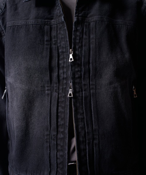 Lui's（ルイス）の「デニムZIPショートブルゾン（ブルゾン・メンズ・インディゴブルー/ブラック・S/M）」の13枚目の写真