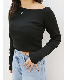 EVRIS | ワンポイントワンショルダーニットトップス(ニット/セーター)