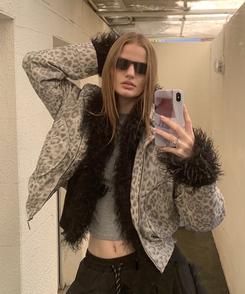 SANSeLF(サンセルフ)の「【LONSLAN】 レオパードボリュームブルゾン sanwl24a059(ブルゾン・レディース・レオパード・FREE)」の7枚目の写真