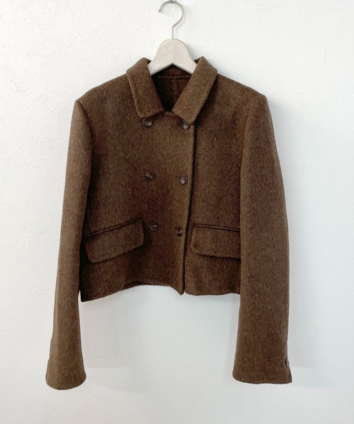 【nomnom】襟付きウールショートコート（ステンカラーコート）｜nomnom（ノムノム）